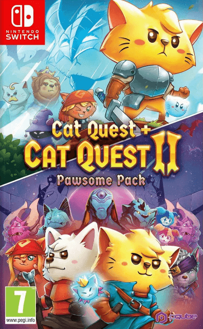 Cat Quest + Cat Quest II: Pawsome Pack box art for Nintendo Switch